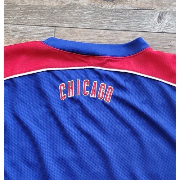 CHICAGO CUBS Jersey STITCHES Men’s LARGE Embroidered Logos Dual Sided MLB Gear - Picture 5 of 14